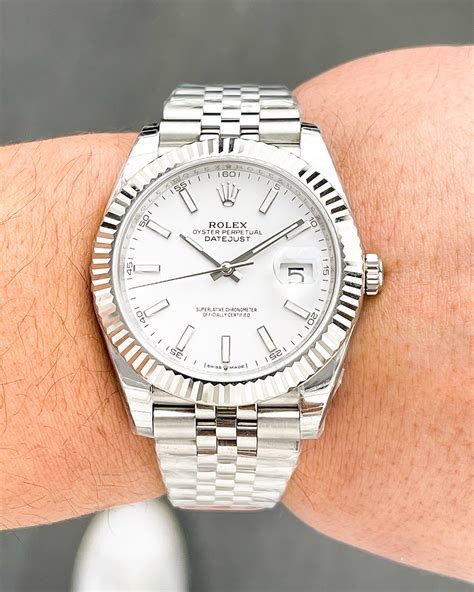 rolex datejust 41mm diamond dial|rolex datejust 41 white gold.